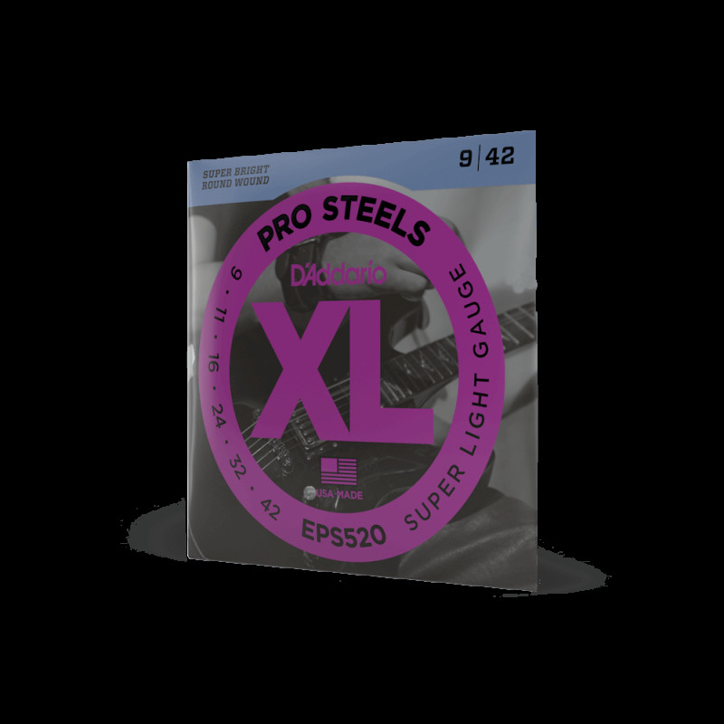D‘ADDARIO EPS520 XL PROSTEELS SUPER LIGHT (09-42) Струни для бас-гітари