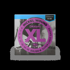 D‘ADDARIO EXL120-8 XL NICKEL WOUND 8-STRING SUPER LIGHT (09-65) Струни для електрогітари