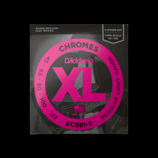 D’ADDARIO ECB81-5 XL CHROMES BASS REGULAR LIGHT 5-STRING (45-132) Струны для бас-гитары
