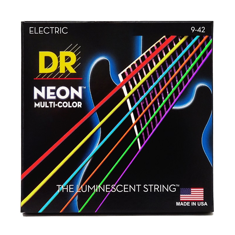 DR STRINGS NEON Multi-Color Electric - Light (9-42) Струни для електрогітари