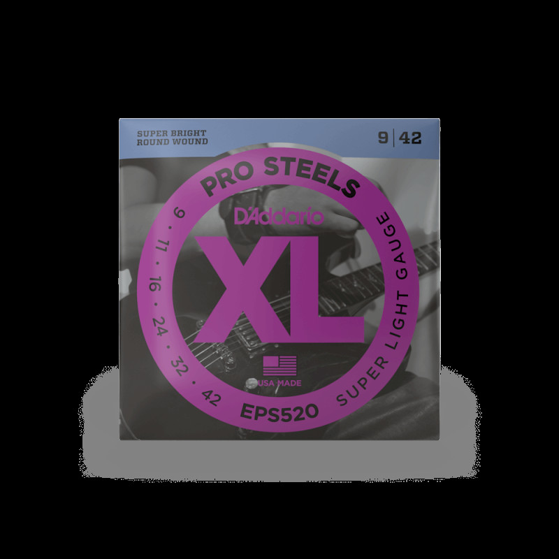 D‘ADDARIO EPS520 XL PROSTEELS SUPER LIGHT (09-42) Струни для бас-гітари