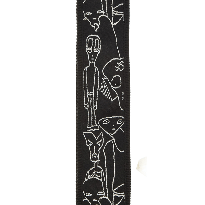 D`ADDARIO JOE SATRANI WOVEN GUITAR STRAP (Silver Sketches)