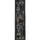 D`ADDARIO JOE SATRANI WOVEN GUITAR STRAP (Silver Sketches)