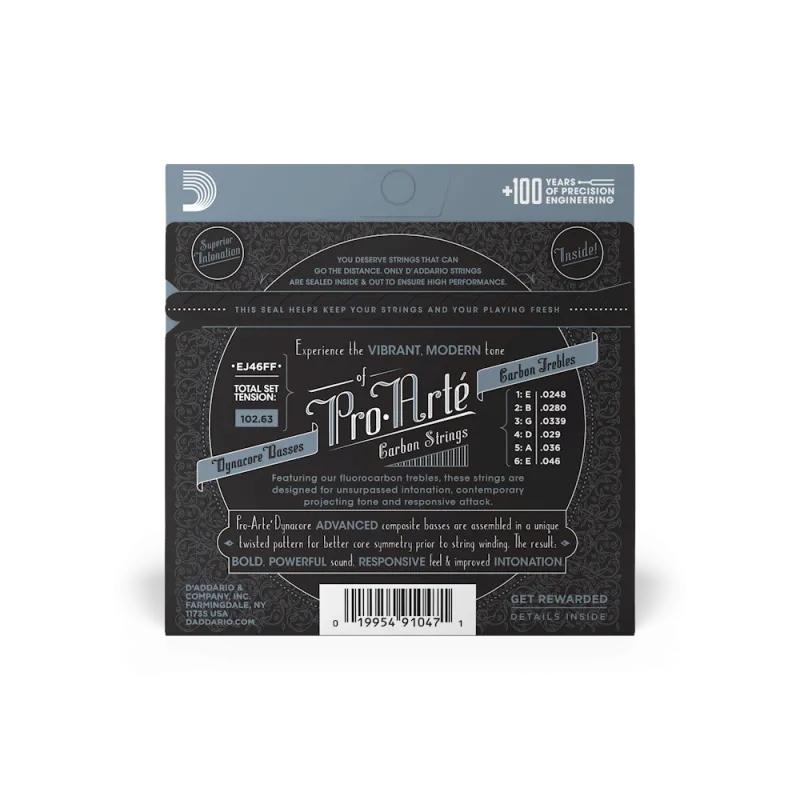 D‘ADDARIO EJ46FF PRO-ARTE CARBON HARD TENSION Струни для класичної гітари