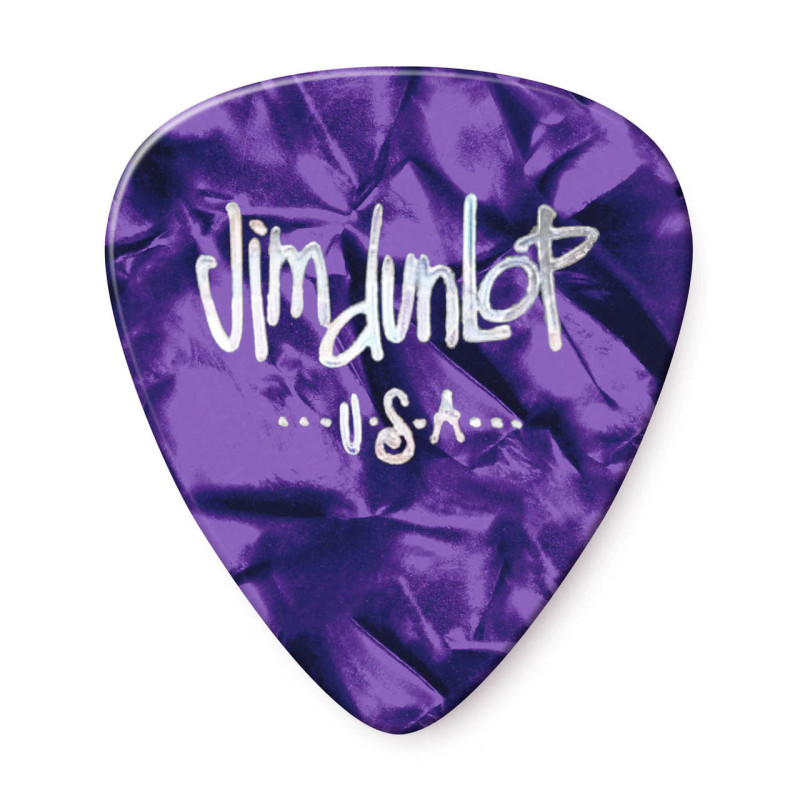 DUNLOP Celulloid Purple Pearloid Pick Medium Медіатори