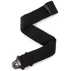 D'ADDARIO 50BAL01 AUTO LOCK GUITAR STRAP (BLACK PADDED STRIPES)