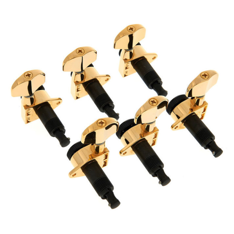 D'ADDARIO PWAT-333L AUTO-TRIM TUNING MACHINES (3 Per side, Gold)