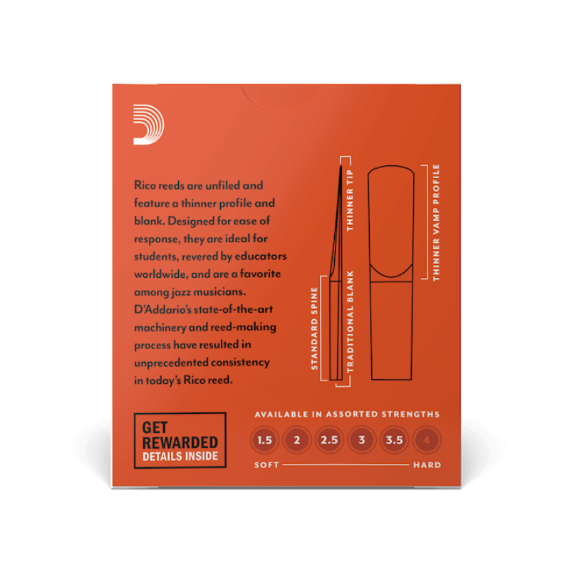 D'ADDARIO Rico - Eb Clarinet #2.0 - 10 Pack