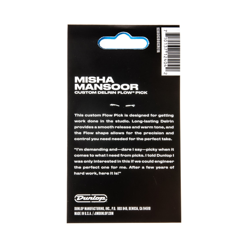 DUNLOP MISHA MANSOOR CUSTOM DELRIN FLOW PICK STUDIO .73MM Медіатори
