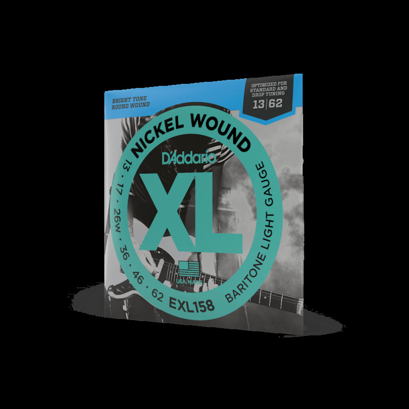 D‘ADDARIO EXL158 XL NICKEL WOUND BARITONE LIGHT (13-62) Струни для електрогітари