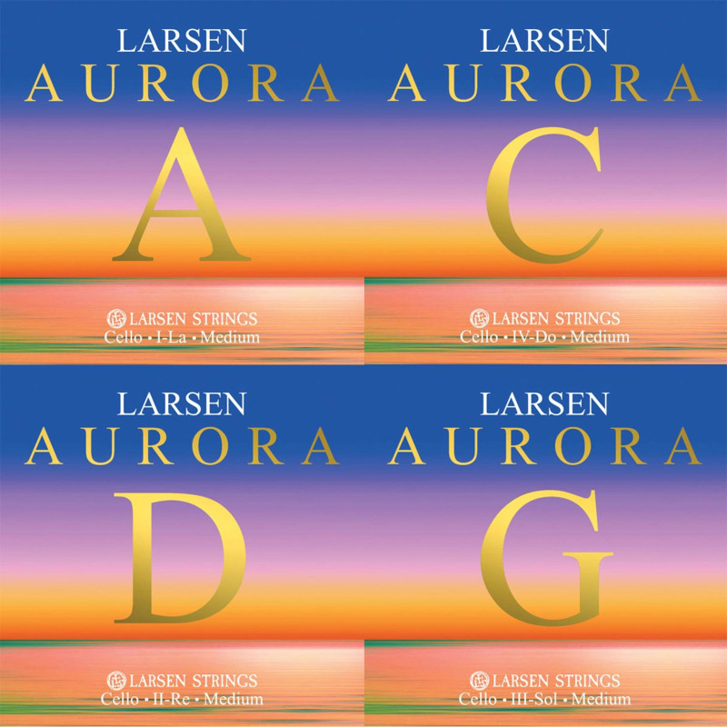 Комплект струн Larsen Aurora (medium) 4/4 для віолончелі