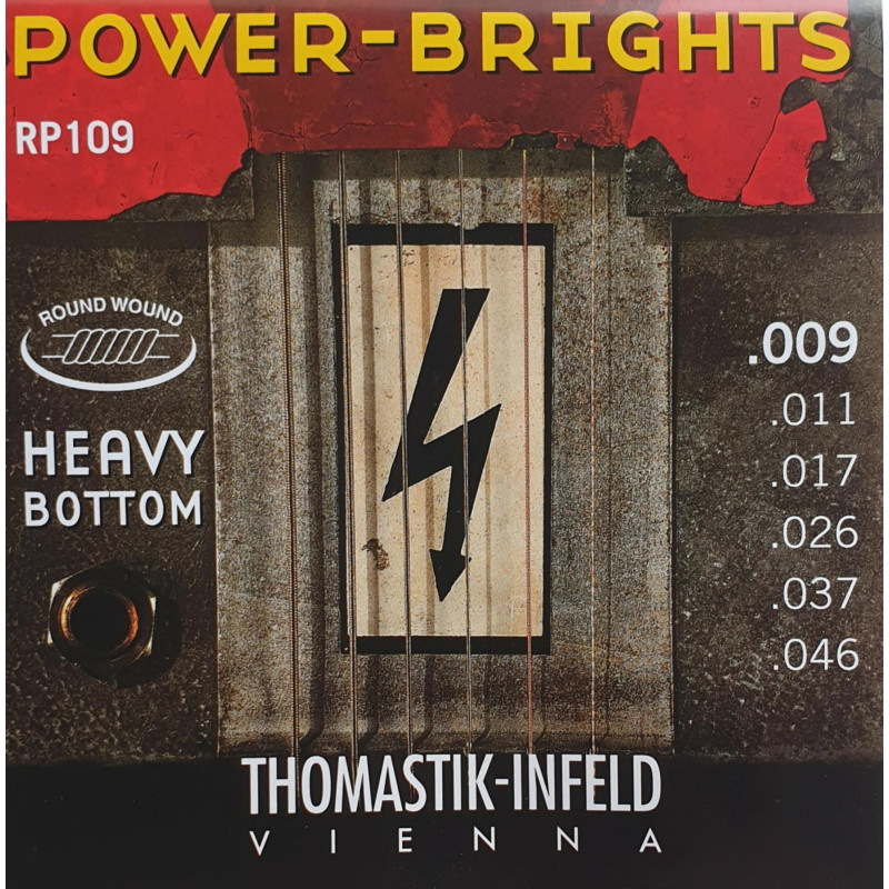 Комплект струн Thomastik Power-Brights Heavy Bottom для электро-гитары