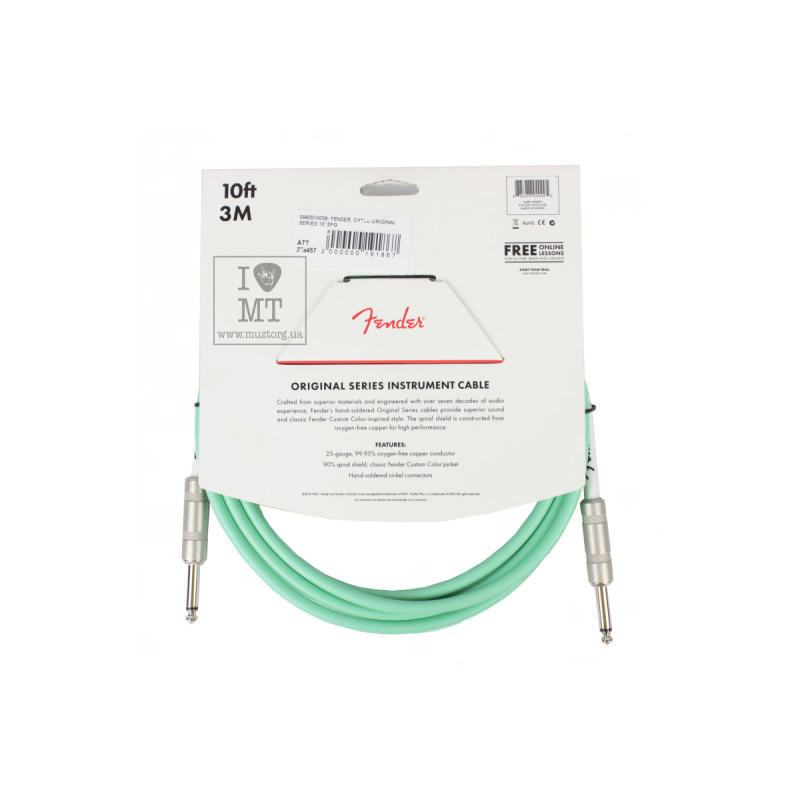 FENDER CABLE ORIGINAL SERIES 10' SFG Кабель інструментальний