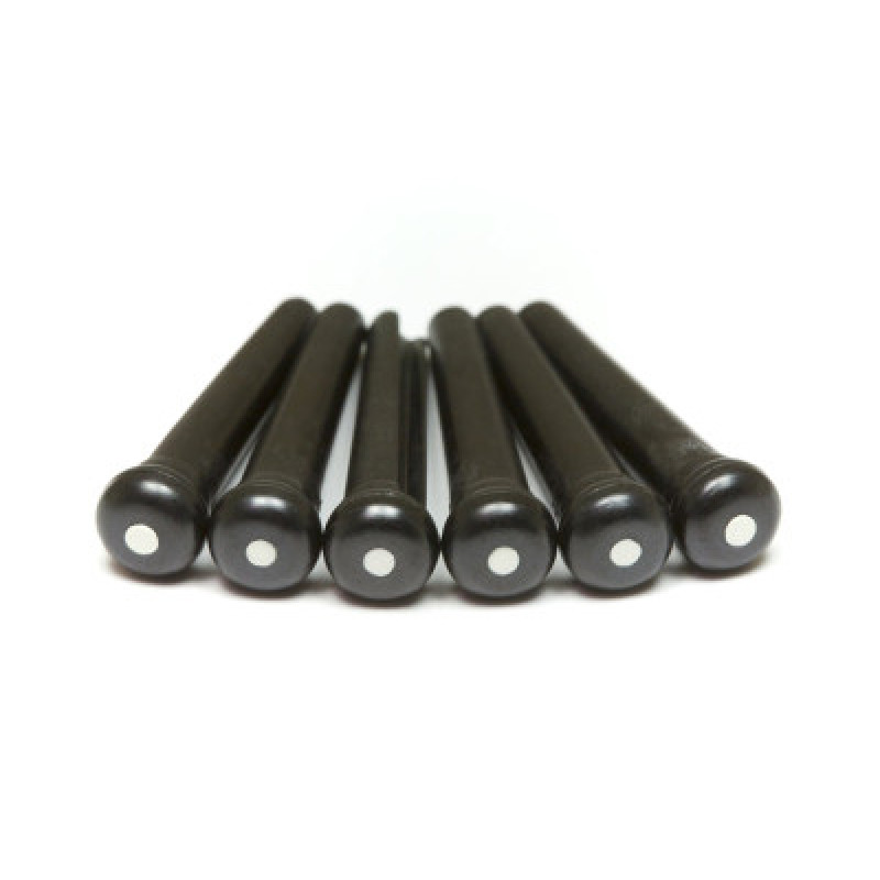 Набір кілочків GRAPH TECH PP-2122-00 TUSQ Bridge Pins Martin Style 2mm Black / White Dot (6 Pcs)