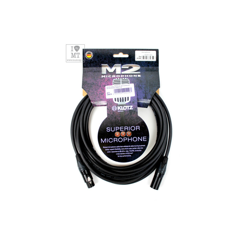 Кабель микрофонный KLOTZ M2 SUPERIOR MICROPHONE CABLE 5 M
