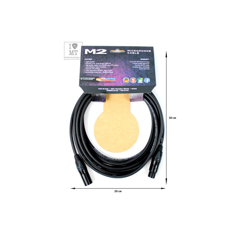 Кабель микрофонный KLOTZ M2 SUPERIOR MICROPHONE CABLE 5 M