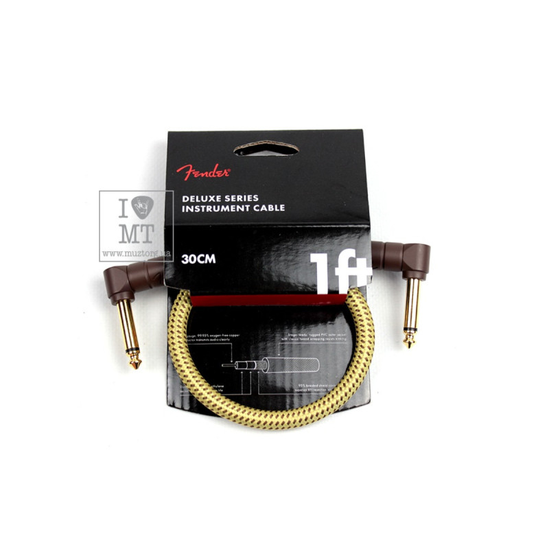 FENDER CABLE DELUXE SERIES 1' TWEED Кабель інструментальний