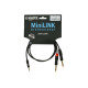 Кабель коммутационный KLOTZ KY5-090 MINILINK PRO Y-CABLE BLACK 0.9 M