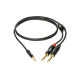 Кабель коммутационный KLOTZ KY5-090 MINILINK PRO Y-CABLE BLACK 0.9 M