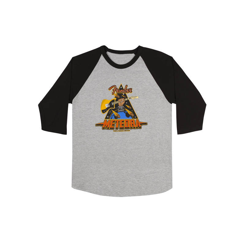 FENDER RAGLAN METEORA GRAY BLACK XXL Лонгслів