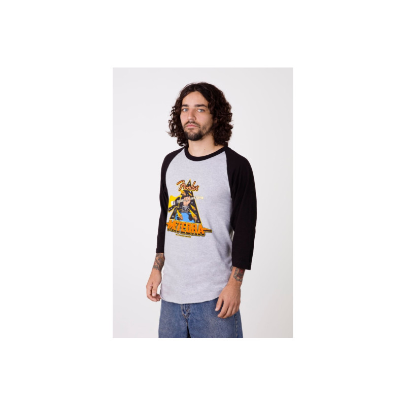 FENDER RAGLAN METEORA GRAY BLACK XXL Лонгслів