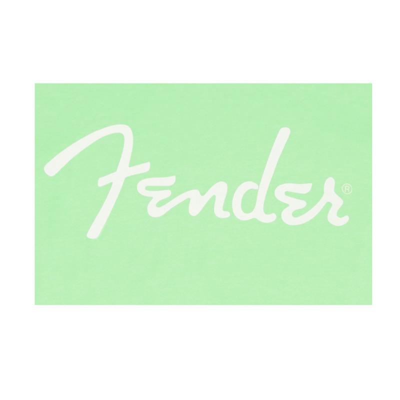 FENDER T-SHIRT SPAGHETTI LOGO SURF GREEN L Футболка