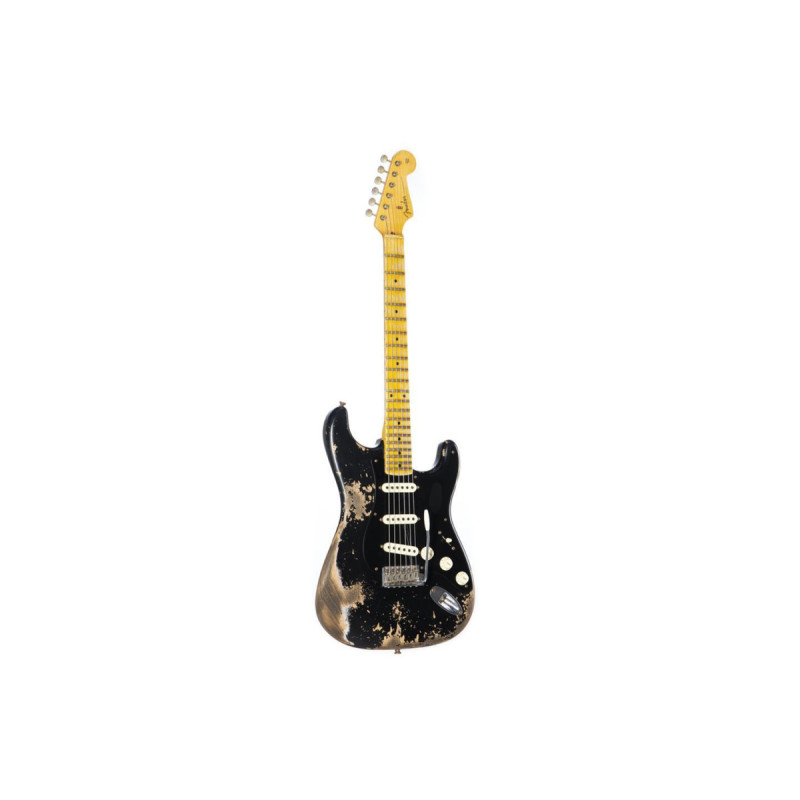 FENDER CUSTOM SHOP LIMITED EDITION POBLANO STRATOCASTER SUPER HEAVY RELIC AGED BLACK Електрогітара