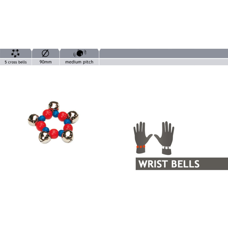 Colorful Wristbell 5 Cross Bells