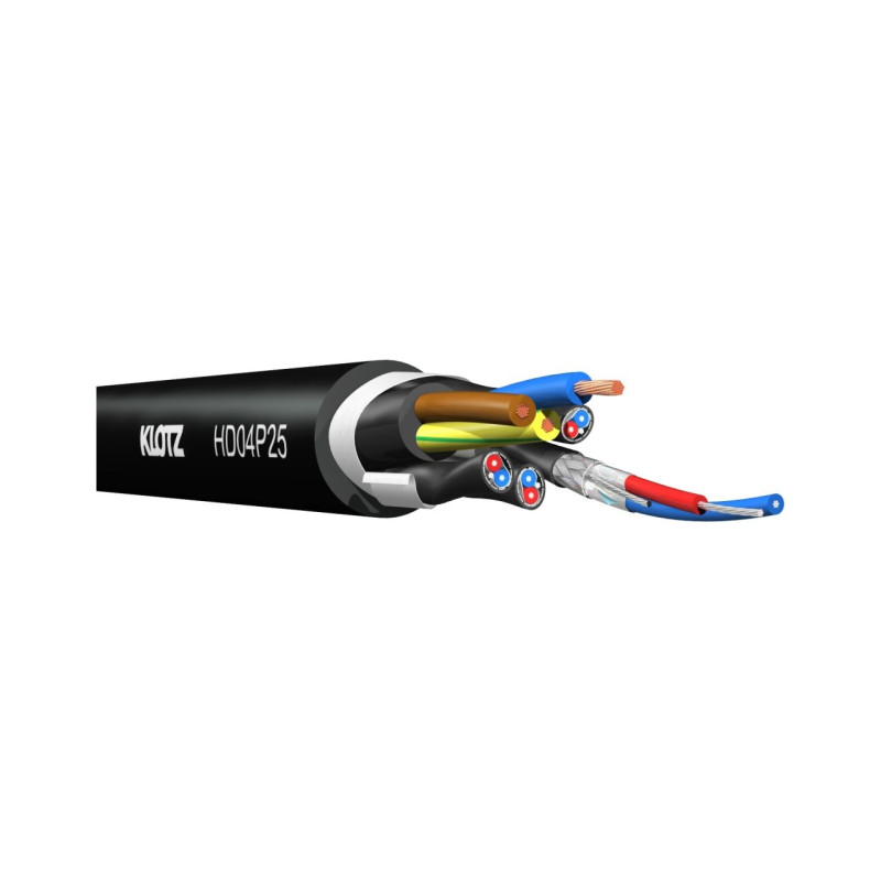 KLOTZ HD04P25 Гібридний цифровий кабель 4×DMX/AES/аудіо + силовий 3×2.5 мм²