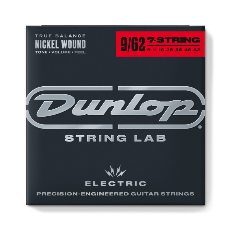 DUNLOP DEN09627 NICKEL WOUND ELECTRIC GUITAR STRINGS 09-62 | 7-STRING Струни для електрогітари