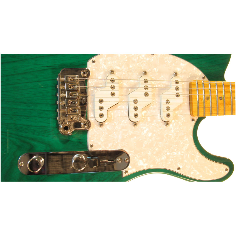 G&L ASAT Z3 (Clear Forest Green, maple, 3-ply Pearl). № CLF45565 Электрогитара