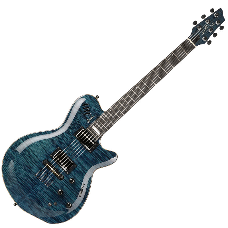 GODIN 022922 - LGX-SA(S) Transparent Blue Flame AA Электрогитара