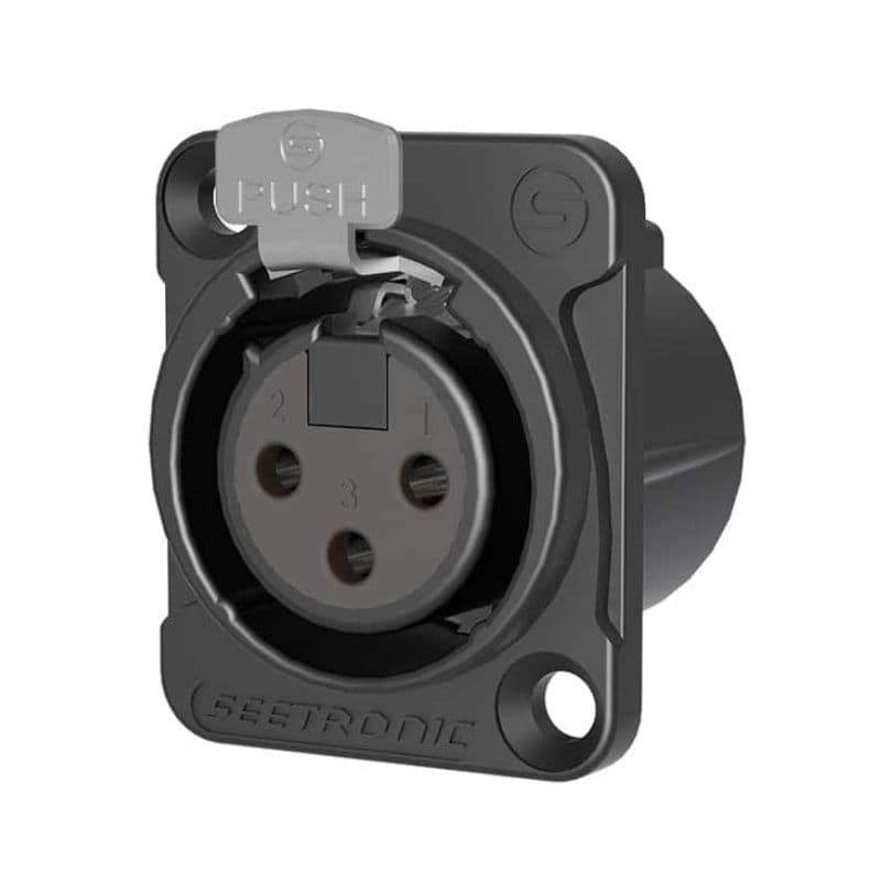 SEETRONIC MK3F2C-B Панельний XLR роз'єм мама 3-pin D-тип чорний