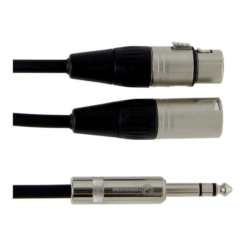 Інсертний кабель GEWA Pro Line Stereo Jack 6,3 мм/XLR (m) & XLR (f) (3 м)