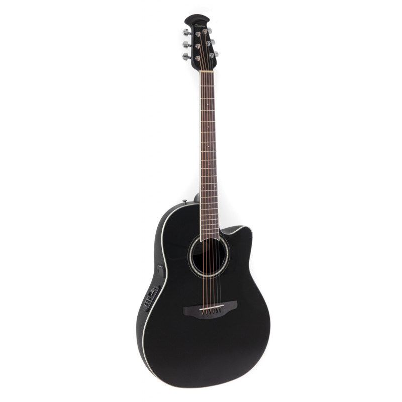 OVATION Celebrity Traditional CS24 Mid Cutaway Black Акустична гітара з датчиком