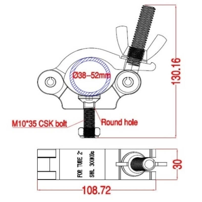 Струбцина для кріплення 223B130ZY-DM10FN