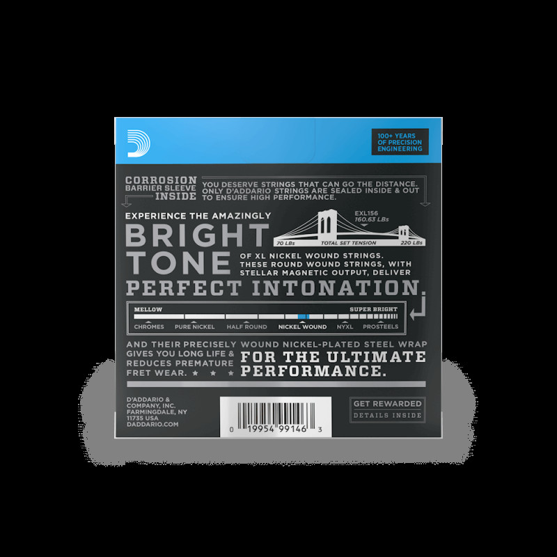 D‘ADDARIO EXL156 XL NICKEL WOUND FENDER BASS VI (24-84) Струни для електрогітари