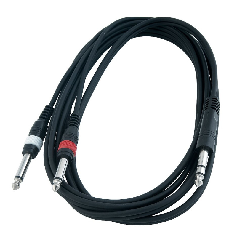 ROCKCABLE RCL20922 D4 Patch Cable - TRS Jack to 2 x TS Jack (1.5m)