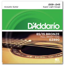 D’ADDARIO EZ890 85/15 BRONZE SUPER LIGHT (09-45) Струны для акустической гитары
