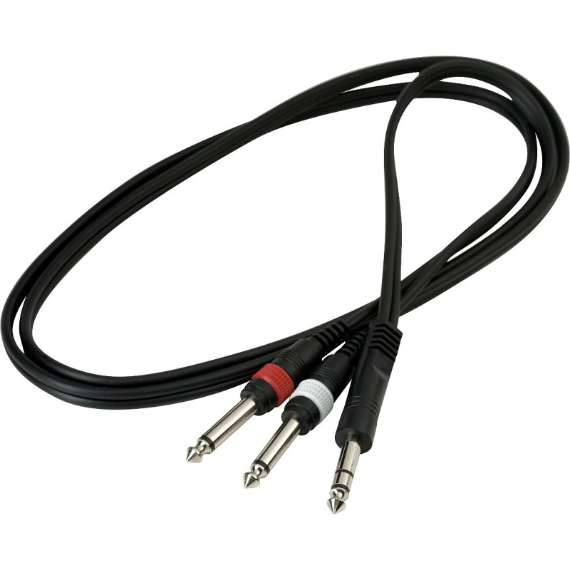 ROCKCABLE RCL20922 D4 Patch Cable - TRS Jack to 2 x TS Jack (1.5m)