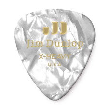 DUNLOP CELLULOID WHITE PEARLOID PICK EXTRA HEAVY Медіатори