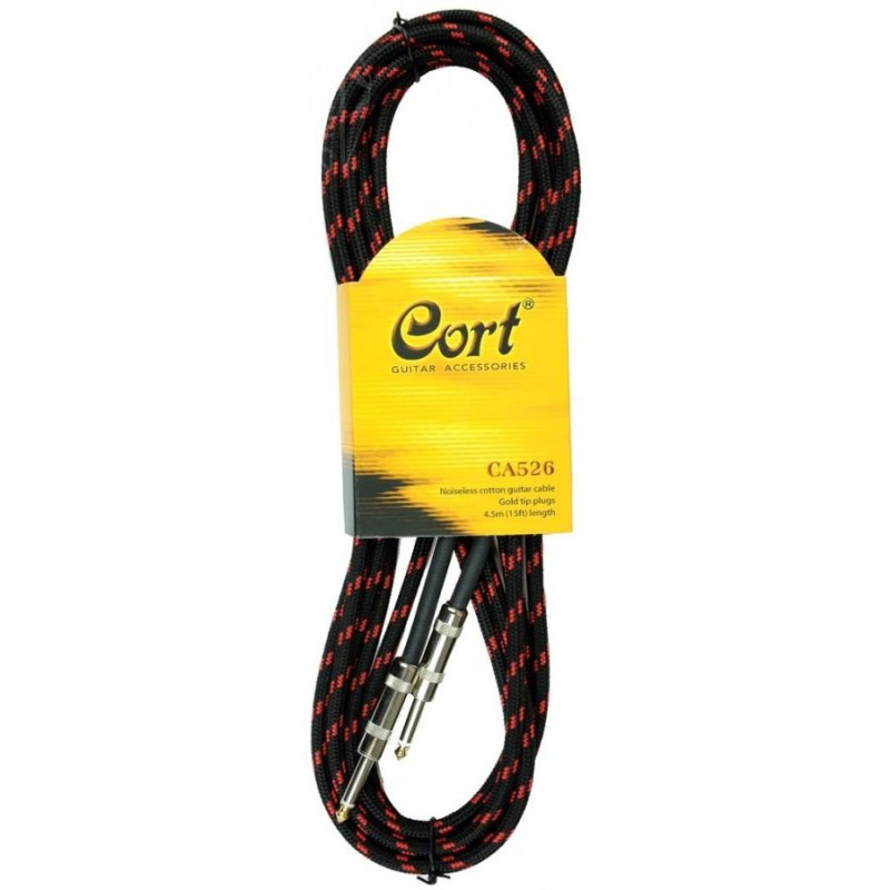 CORT CA526 (Black) Instrument Cable (4.5m) Кабель інструментальний