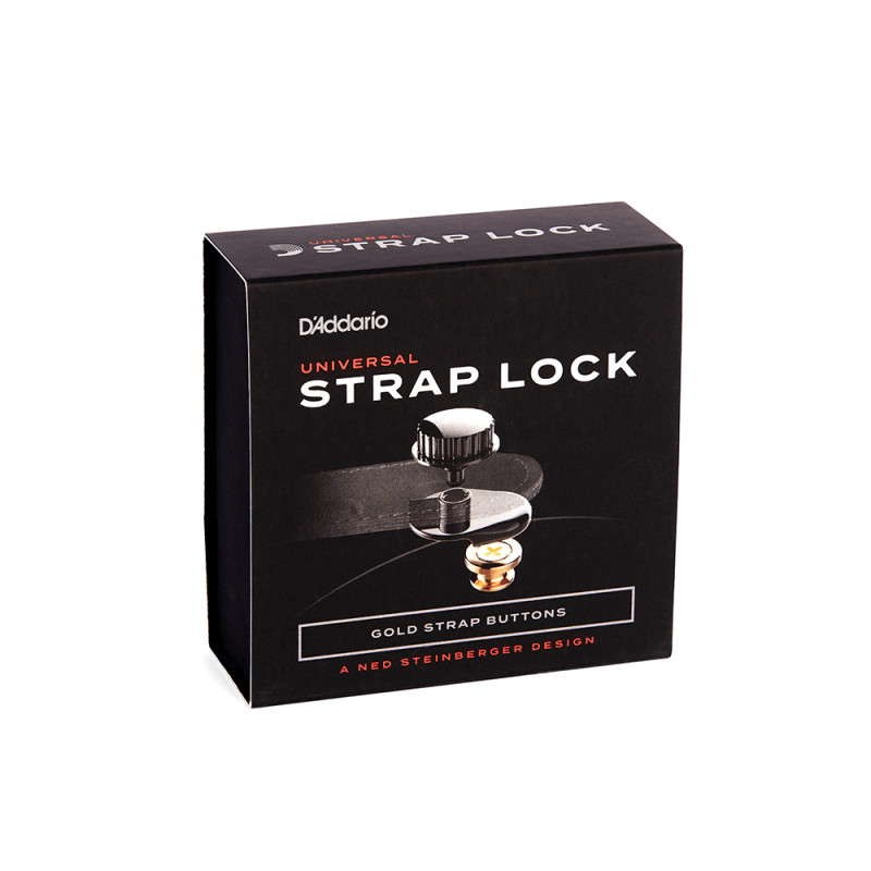 D'ADDARIO PW-SLS-03 Universal Strap Lock System (Gold)