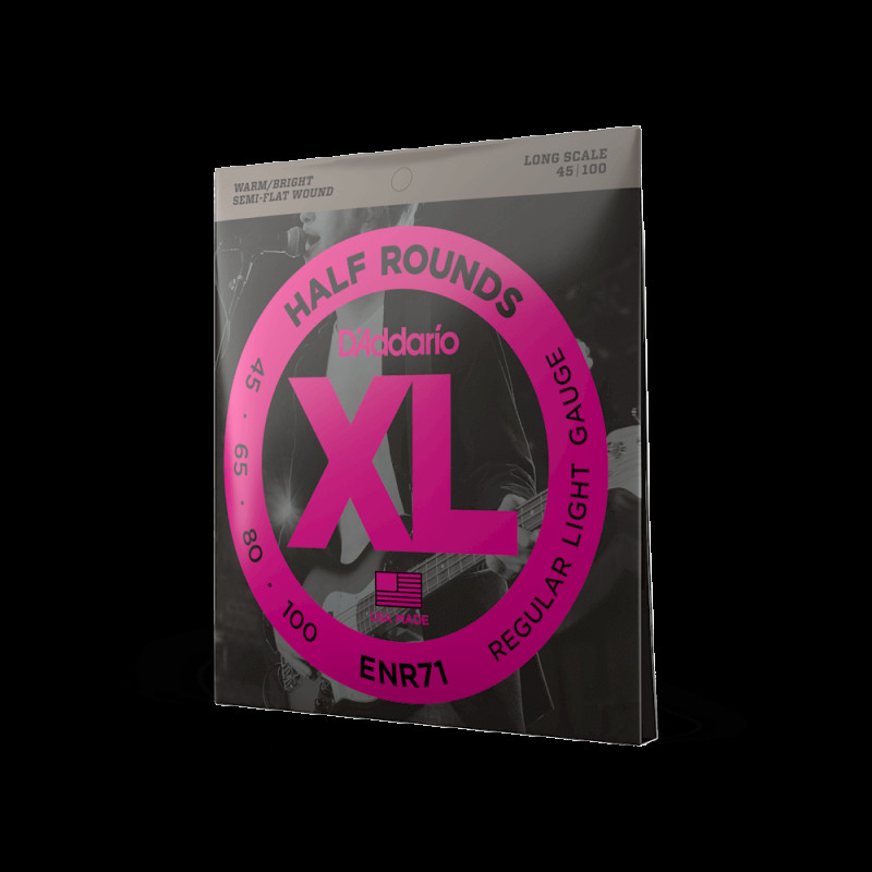 D‘ADDARIO ENR71 XL HALF ROUNDS BASS REGULAR LIGHT (45-100) Струни для бас-гітари
