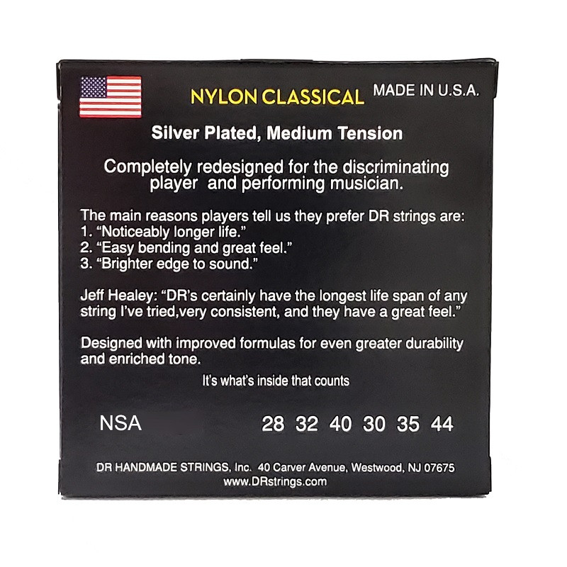 DR STRINGS CLASSICAL NYLON Hard Tension Струни для класичної гітари