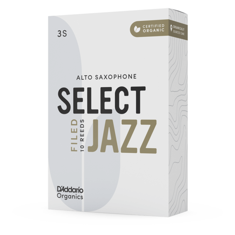 D`ADDARIO Organic Select Jazz - Alto Sax Filed 3S - 10 Pack
