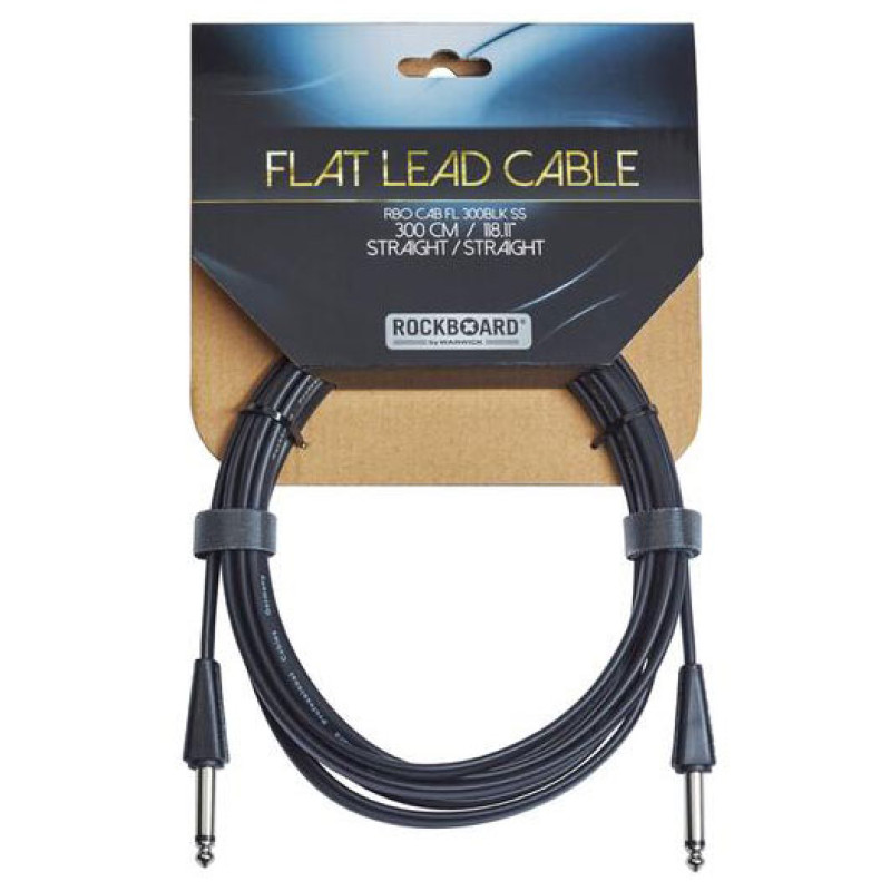 ROCKBOARD Flat Instrument Cable, Straight/Straight (300 cm)