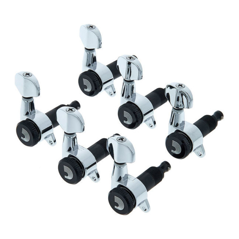 D`ADDARIO PWAT-6R1 AUTO-TRIM TUNING MACHINES (6 In-line, Chrome)