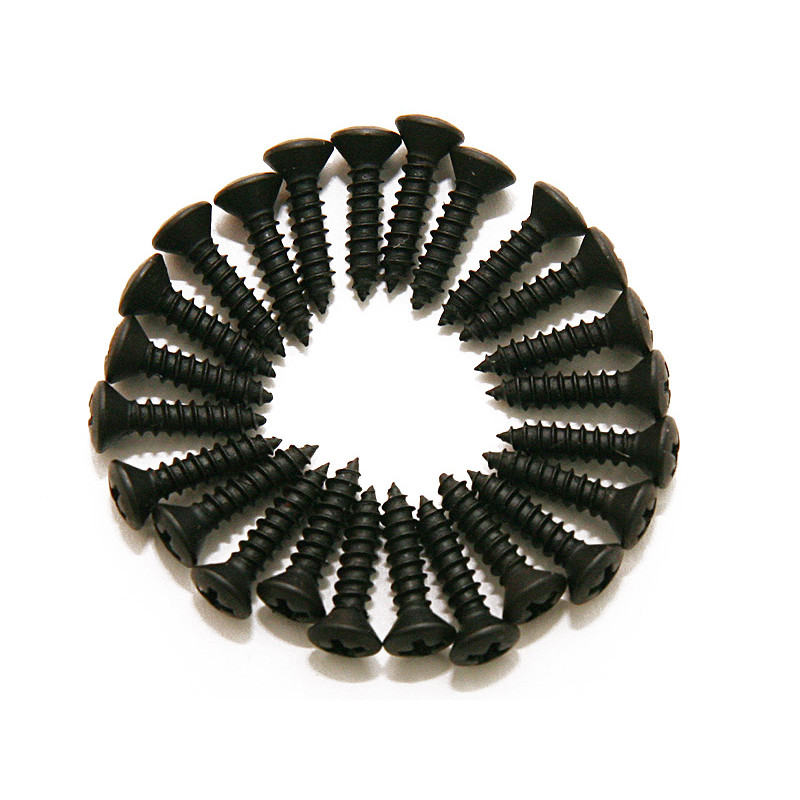 DIMARZIO FH1000BK PICKGUARD / BACKPLATE SCREWS - SET OF 24 (BLACK)