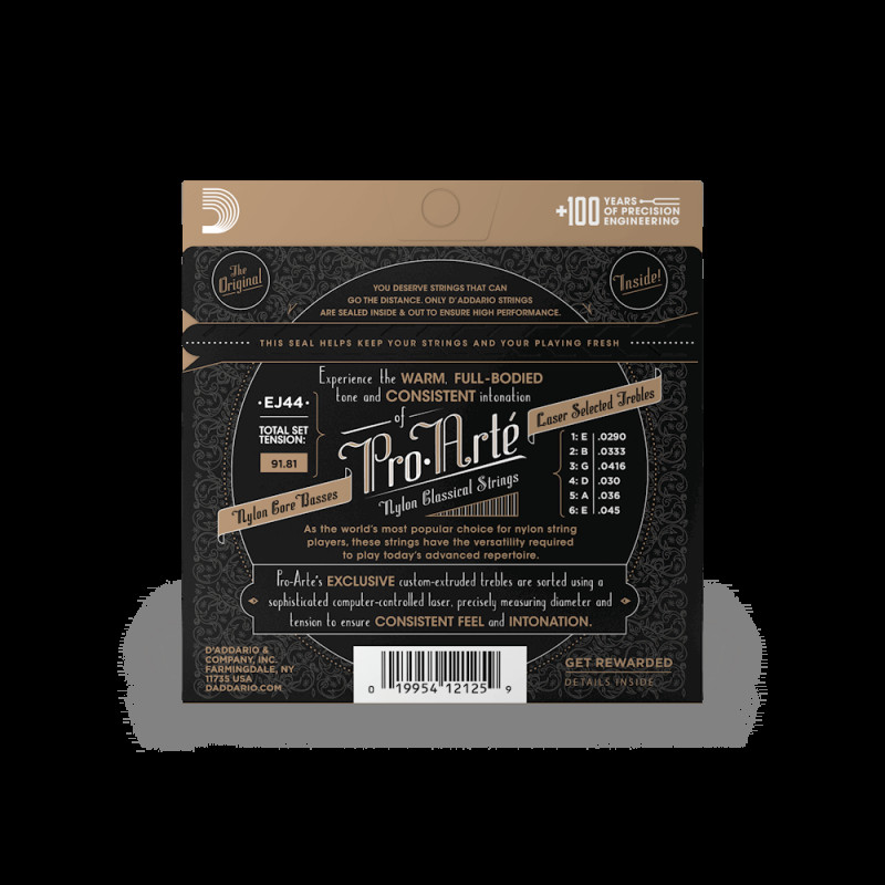 D‘ADDARIO EJ44 PRO-ARTE EXTRA HARD TENSION Струни для класичної гітари